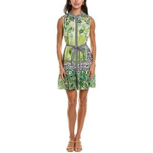 Saloni Womens Tilly Silk Crepe De Chine Mini Dress